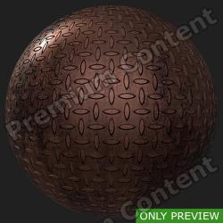 PBR Substance Material of Metal Floor Rusted #6